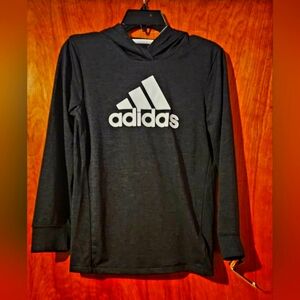 Adidas Black Size M (10/12) Boys Climate Lightweight Hoodie